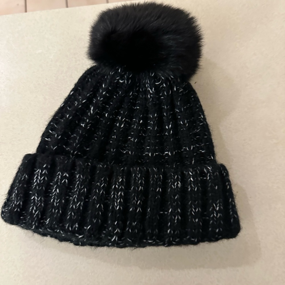 Black soft Puff Winter Hat chic
